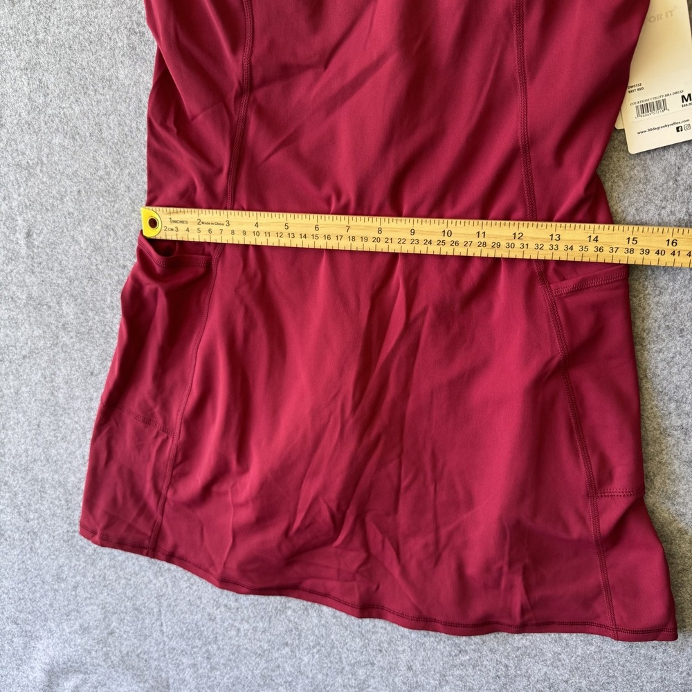 90 Degree by Reflex Courtside Utility Bra Dress Beet Red Womens M NWT - Picture 8 of 14